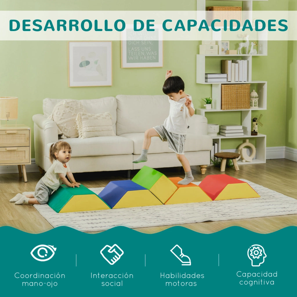 Blocchi di Costruzione in Schiuma per Bambini 12-36 Mesi ¨C zephmum ¨C 48x19x48 cm Multicolore