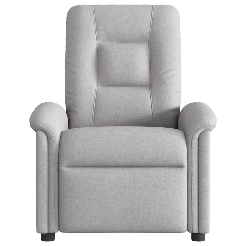 Poltrona | Sedia Relax Elettrica Reclinabile Grigio Nuvola in Tessuto