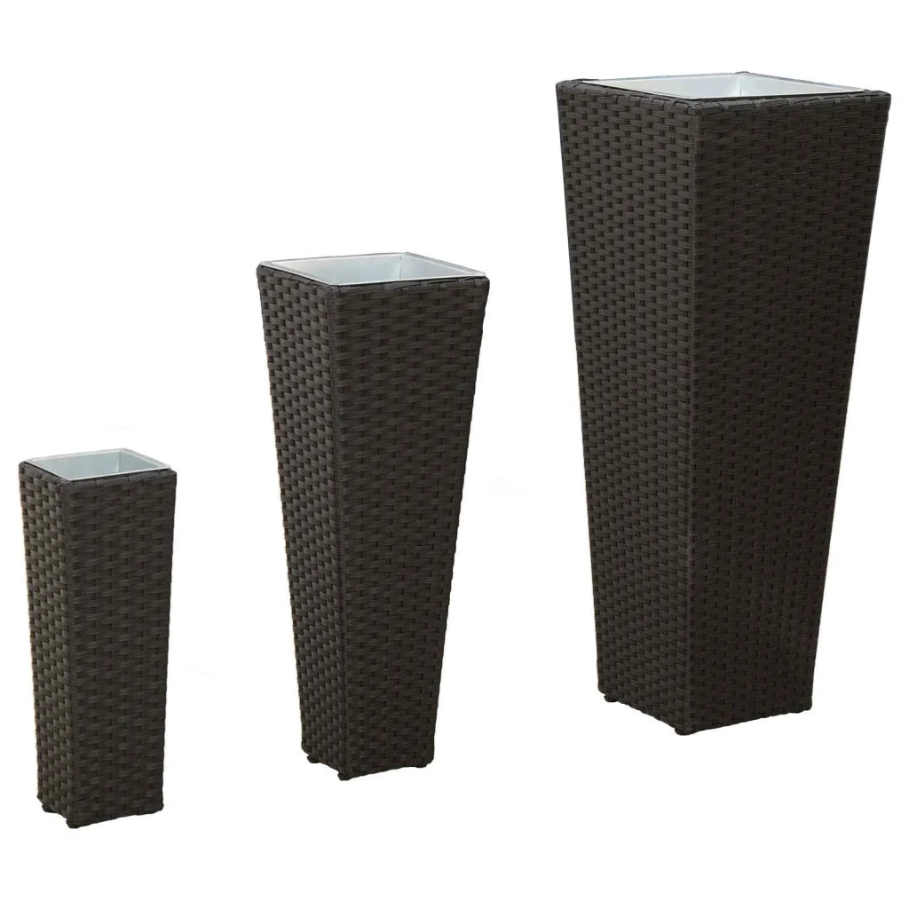 Set da esterno 3 pcs Nero Metallo