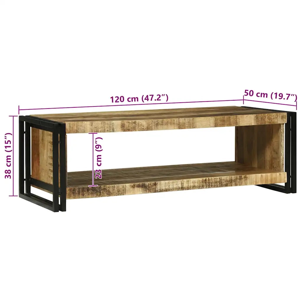 Tavolino da salotto 120 x 50 x 38 cm Legno di mango massello 4104712