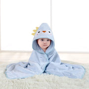Bambino asciugamano con cappuccio - 80 x 80 cm - Fleece Coral Bambino asciugamano - Carino asciugamano per bambino con cappuccio - Adatto per bambini e neonati - Unisex - 0-5 anni