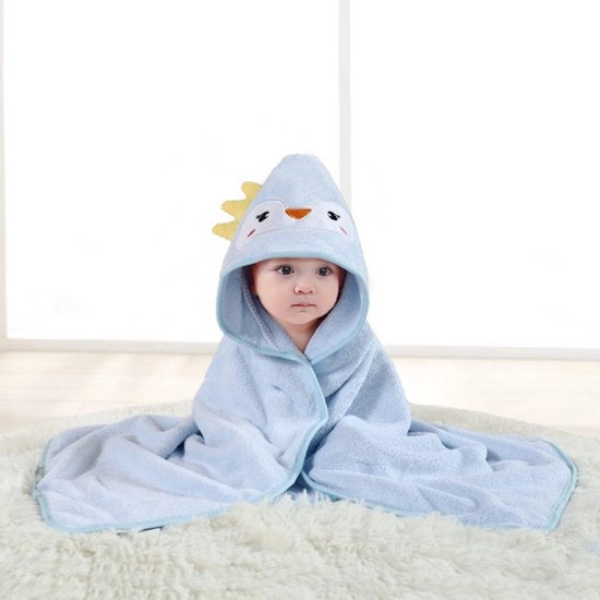 Bambino asciugamano con cappuccio - 80 x 80 cm - Fleece Coral Bambino asciugamano - Carino asciugamano per bambino con cappuccio - Adatto per bambini e neonati - Unisex - 0-5 anni