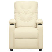Poltrona Reclinabile Crema in Similpelle 339125
