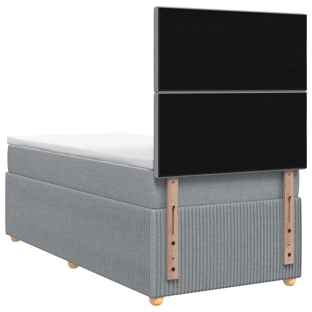 Letto box spring con materasso Grigio Chiaro 80 x 200 cm 3454270