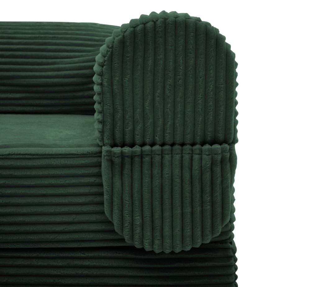 Poltrona letto pieghevole in corda, convertibile 2 in 1, verde
