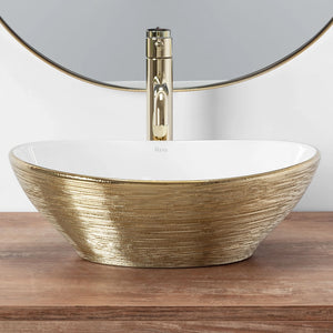 Lavabo Da Appoggio Rea Sofia Brush Gold