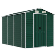 Casetta da giardino cabina ripostiglio casetta da esterno robusta casetta per attrezzi 191 x 300 x 198 cm acciaio zincato verde 02_0022349
