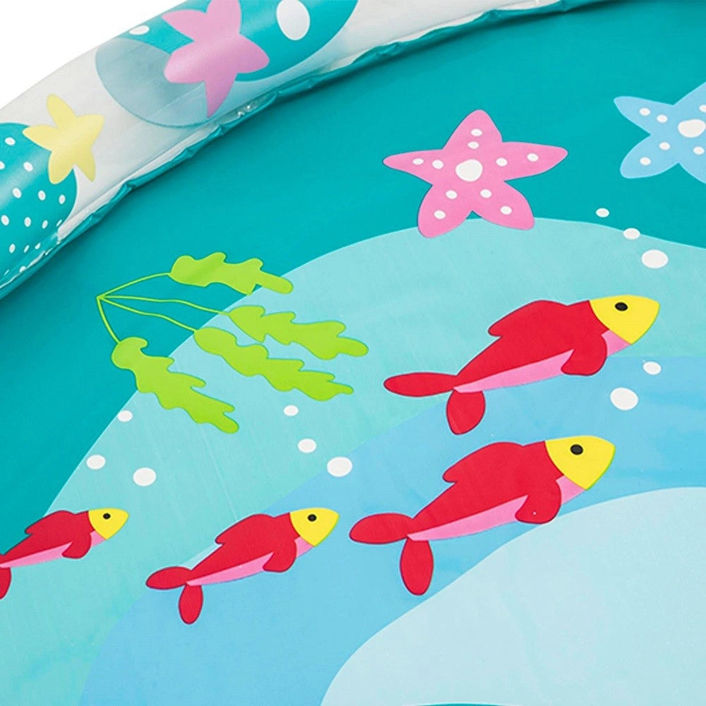 Trade Shop - Tappetino Splash Con Getti D'acqua Effetto Fontana Fondale Marino 165 Cm 52487 -