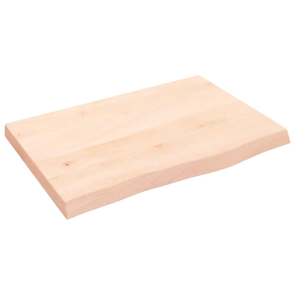 Ripiano a Parete 60x40x(2-4) cm Massello Rovere Non Trattato 363528