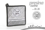 Presina da Cucina in Cotone Quadrata Sweet Heart 20 x 20 cm