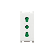 Elettroit serie starlight bipresa bianca 1p 2p+t 16a 250v compatibile plana