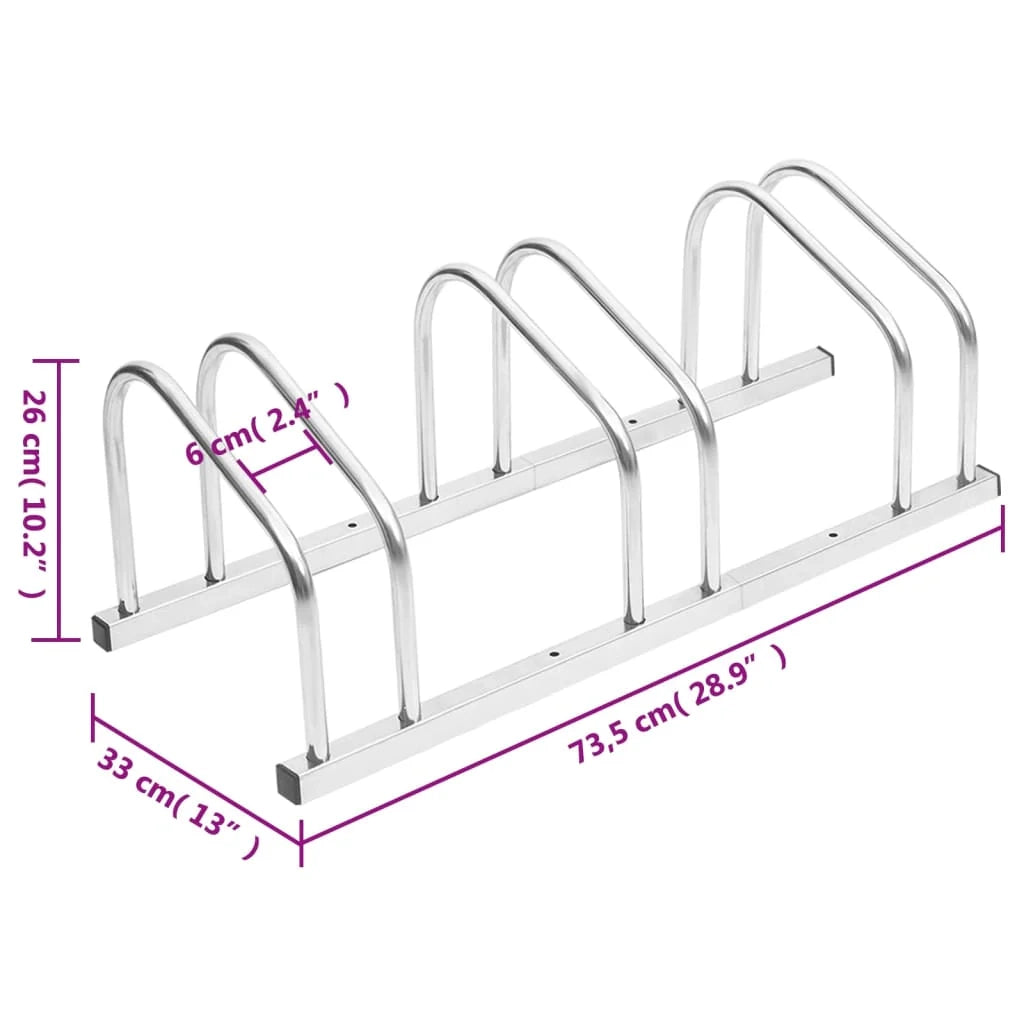 Portabici per 3 biciclette 73,5 x 33 x 26 cm acciaio zincato 02_0004586