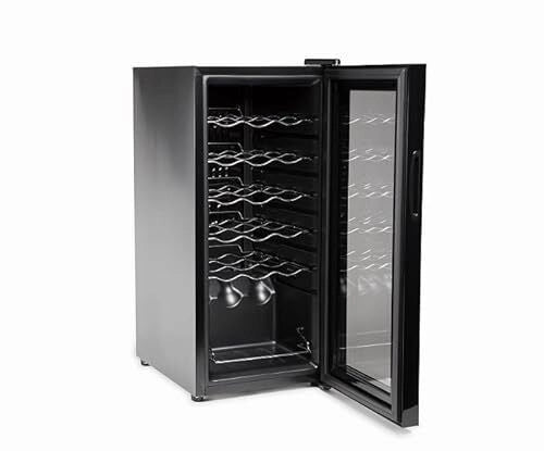 Melchioni Vermentino 18 C Dual Cantinetta vino con compressore Libera installazione Nero 18 bottiglia/bottiglie