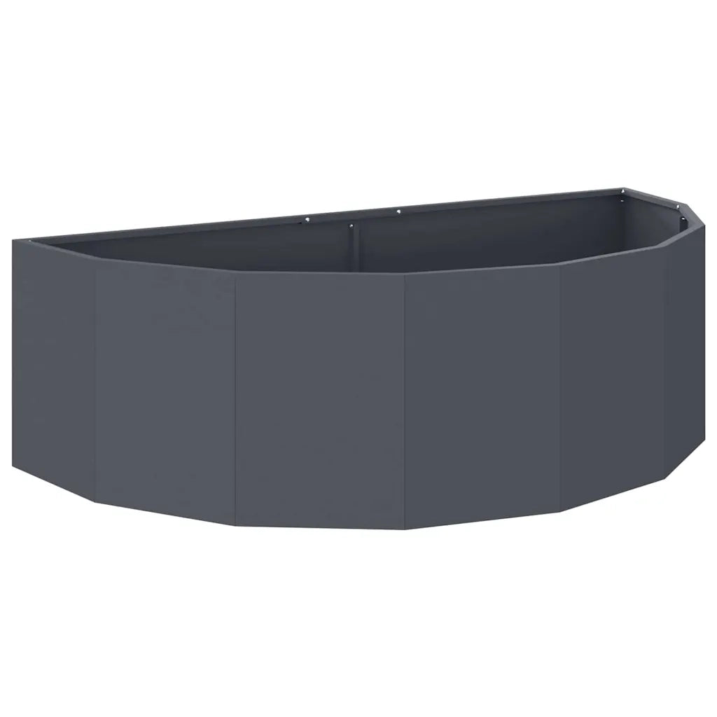 Fioriera Antracite 120 x 60 x 35 cm Acciaio 883684