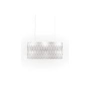 Lampadario Moderno Amanda Polilux ® Bianco E Metallo Cromo 6 Luci E27
