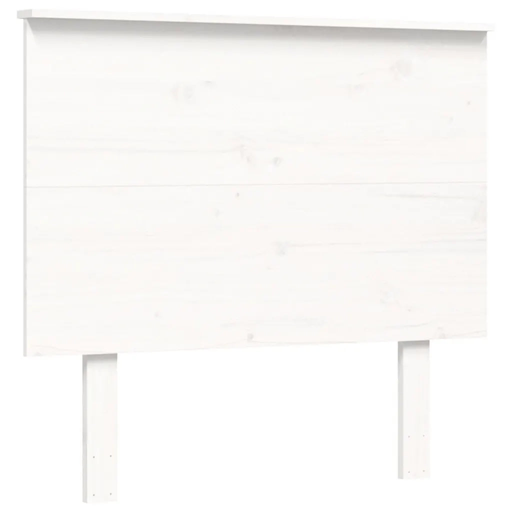 Giroletto con Testiera-Struttura Letto con testiera Bianco Single in Legno Massello 494490