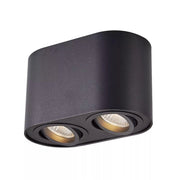 Spot soffitto Rondoc 2 luci nero metallo GU10 Zuma Line