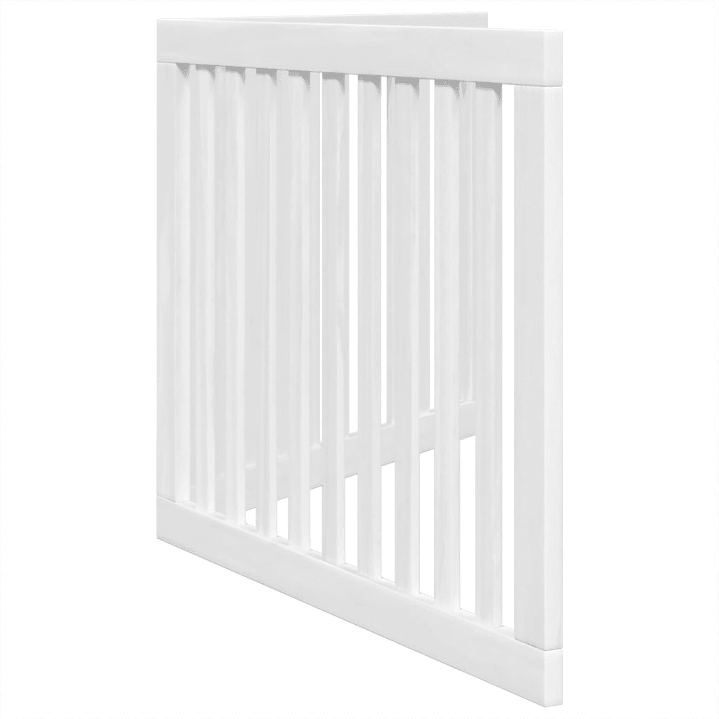 Cancello per Cani Pieghevole 2 Pannelli Bianco 160 cm Pioppo CFW4550059