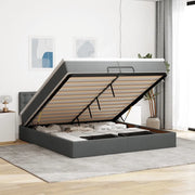 Struttura Letto Pouf con Materasso 200x200 cm in Tessuto