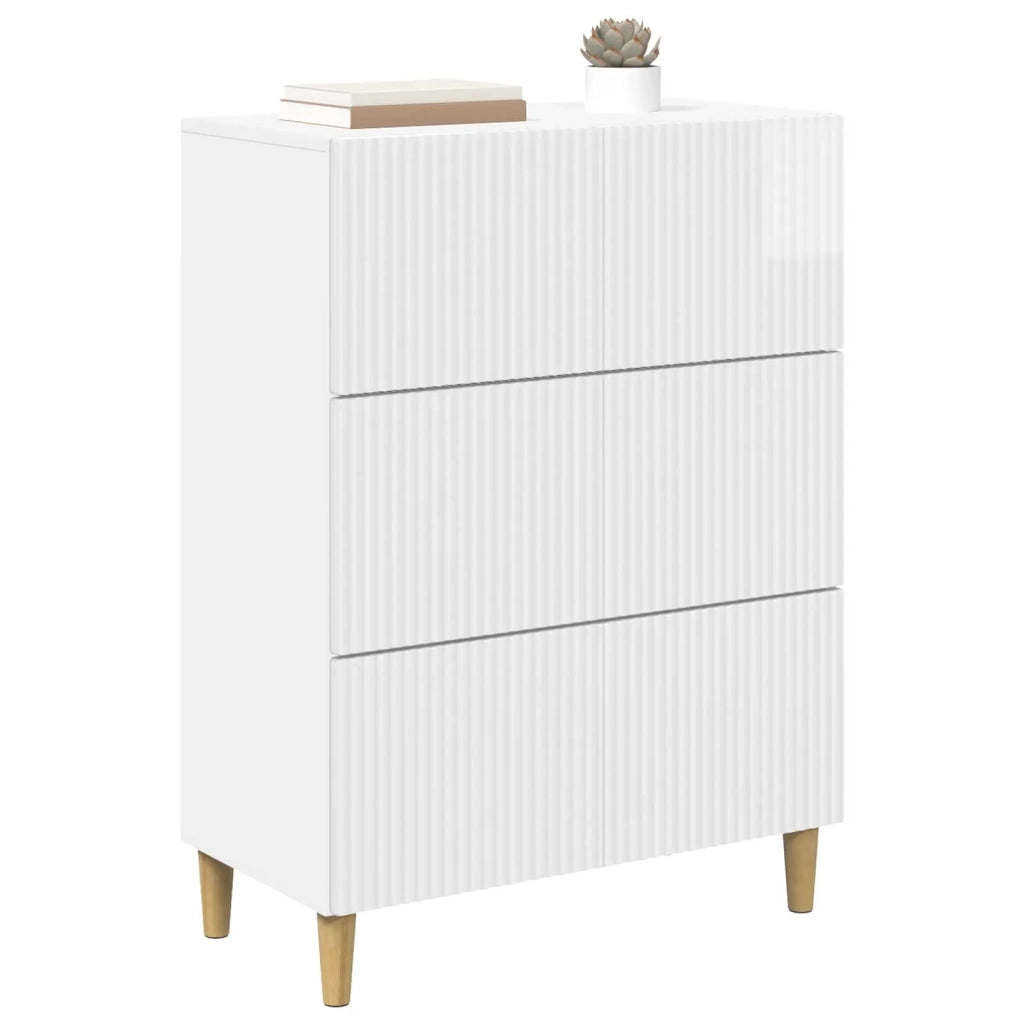 Mobile con Cassetti Bianco Lucido 66 x 34,5 x 90 cm