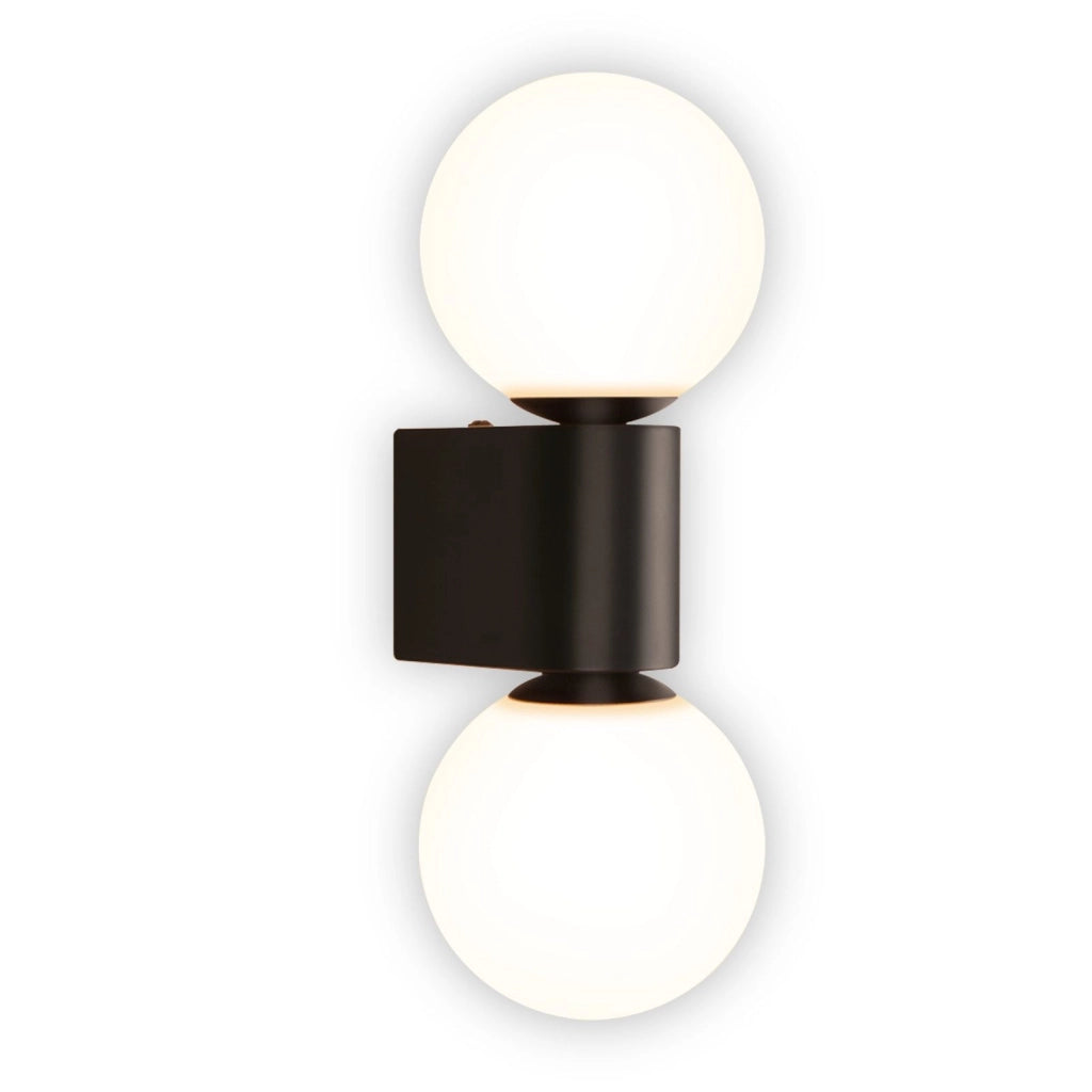ZMH Lampada da parete per interni lampada da corridoio lampada da parete G9 in bianco e nero sfera di vetro
