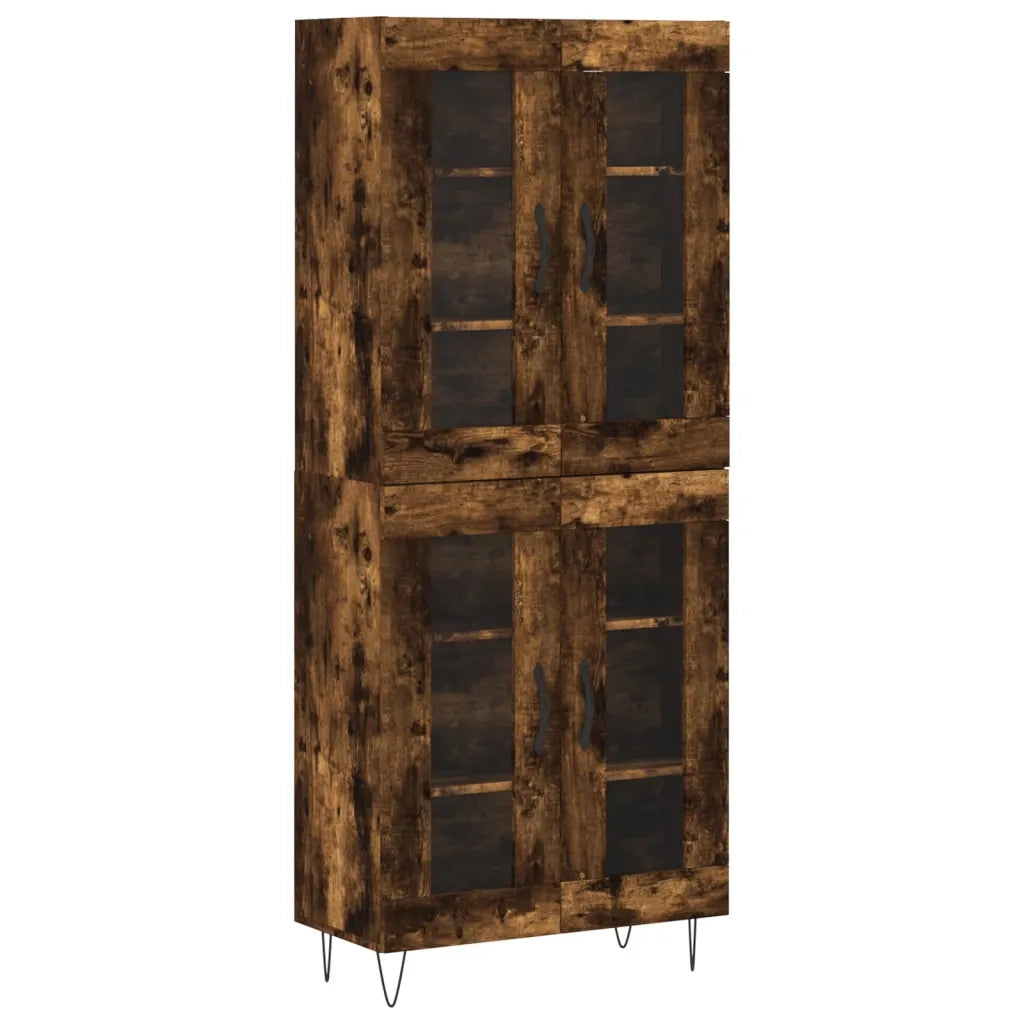 vidaXL Credenza Rovere Fumo  69,5x34x180 cm in Legno Multistrato