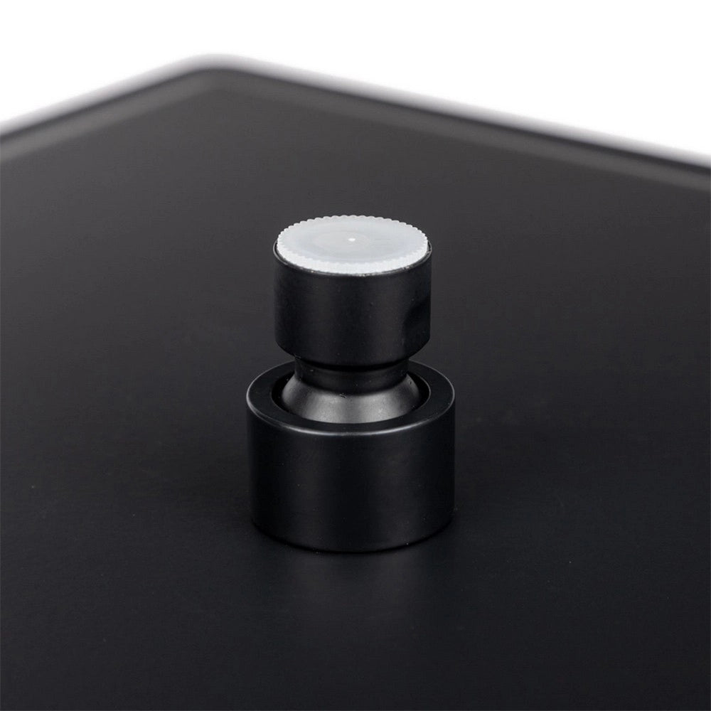 Trade Shop - Soffione Doccia Ultra Slim Quadrato 25x25cm Bagno Miscelatore Nero Attacco Universale 87883 -