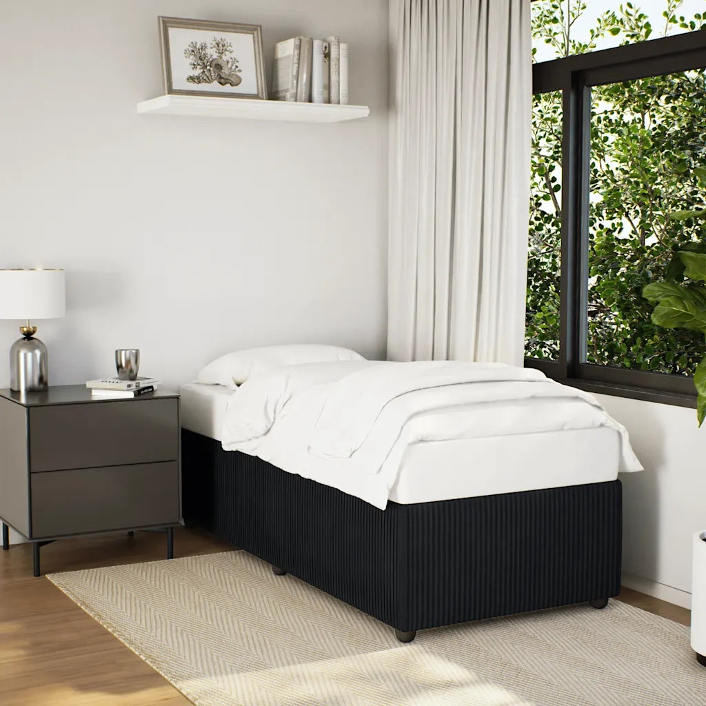 vidaXL Giroletto Nero 90x190 cm in Velluto