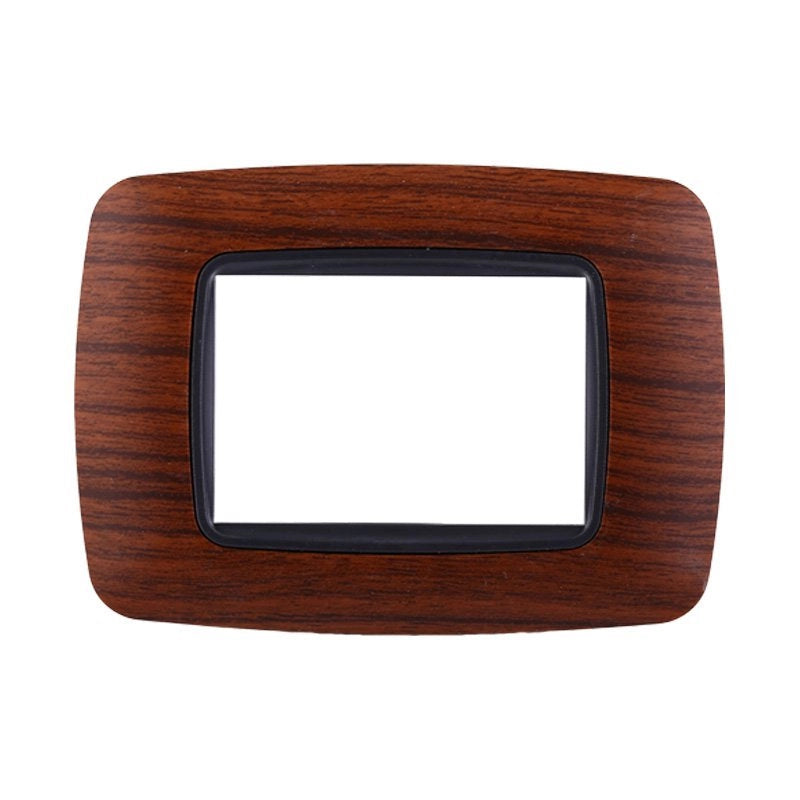 Placca Plastica Bombata Serie Space 3P Colore Radica Compatibile Con Bticino Living International