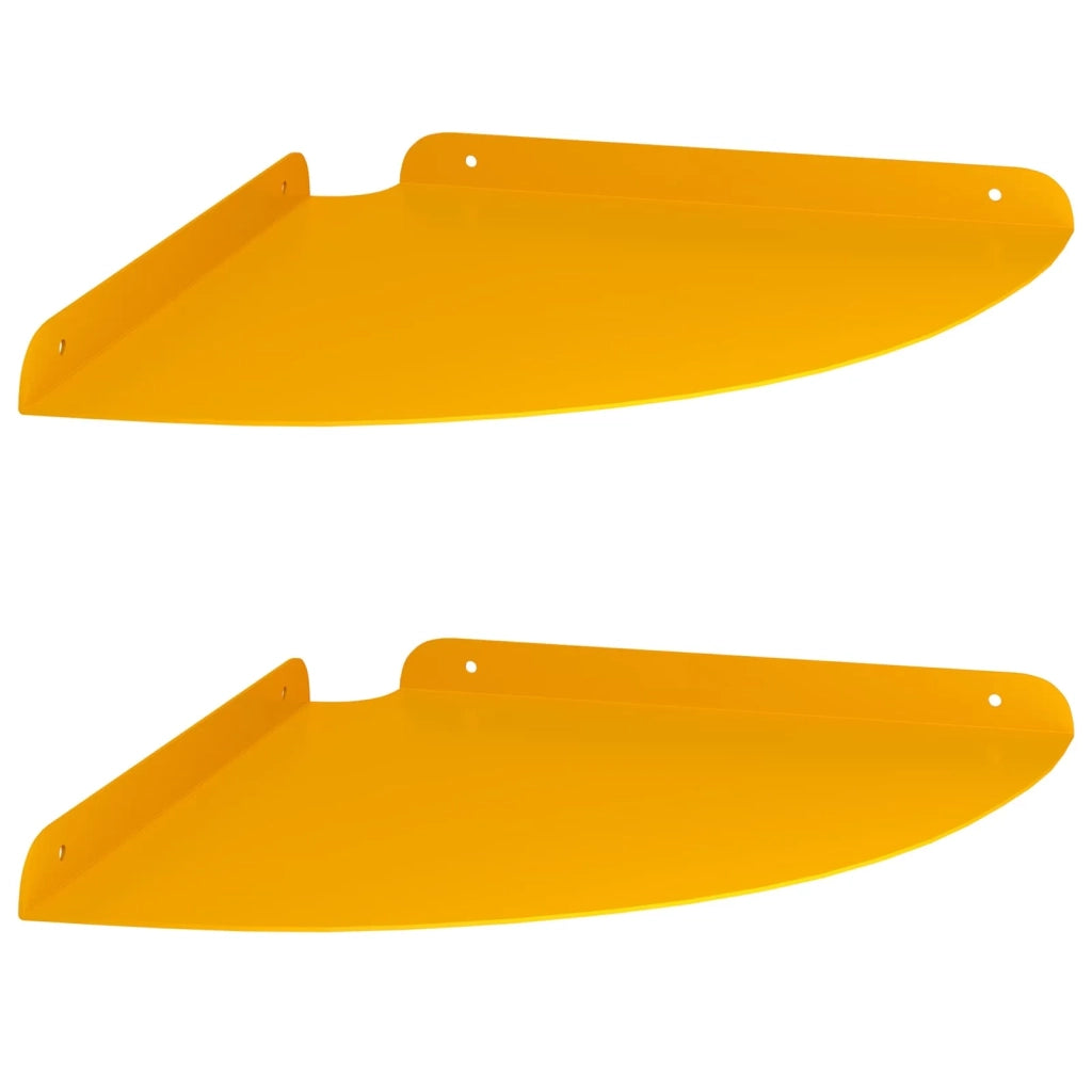 Mensola sospesa 2 pcs Giallo senape 30 x 30 x 2 cm 8004116