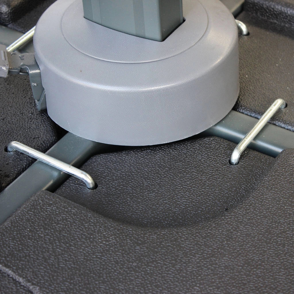 Base per ombrellone  set di 4 lastre quadrate, nero