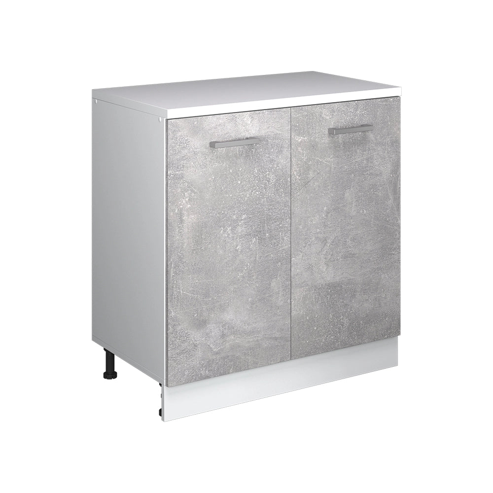 Mobile per mansarda Rion Calcestruzzo/Bianco 80 x 83.8 cm senza inclinazione con 2 ante Vicco
