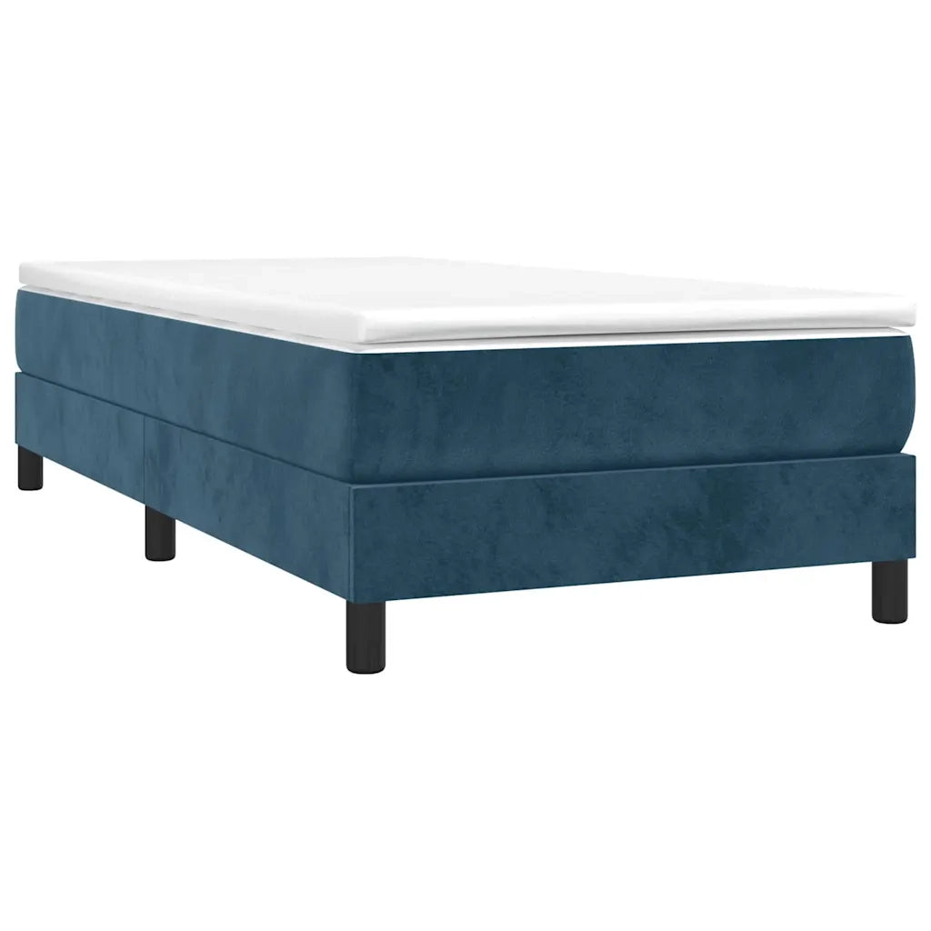 Giroletto a Molle con Materasso Blu Scuro 100x200 cm in Vellutocod mxl 99910
