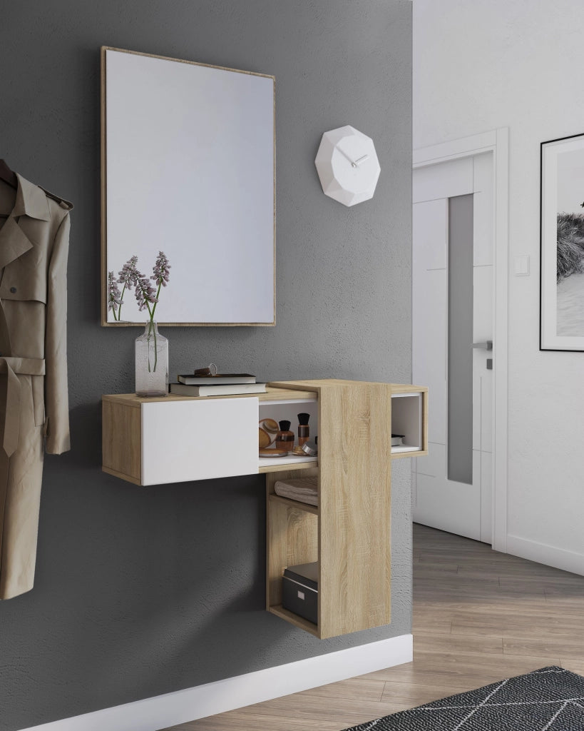 Ingresso effetto legno finitura rovere cm. H.75 x L.100 x P.31,2