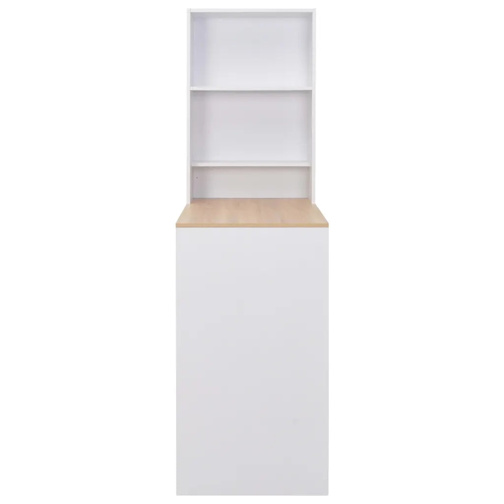 Tavolo da Bar con Mobiletto Bianco 115x59x200 cm 280230