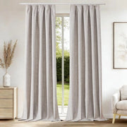 Set di tende a oscuramento 100% opaca - Set di 2 - 175 x 140 cm - Tende a 3 strati - Isolanti termici - Assorbenti del suono - Tende