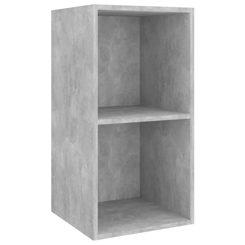 Mobile TV da Parete Grigio Cemento 37x37x72cm Legno Multistrato 805475