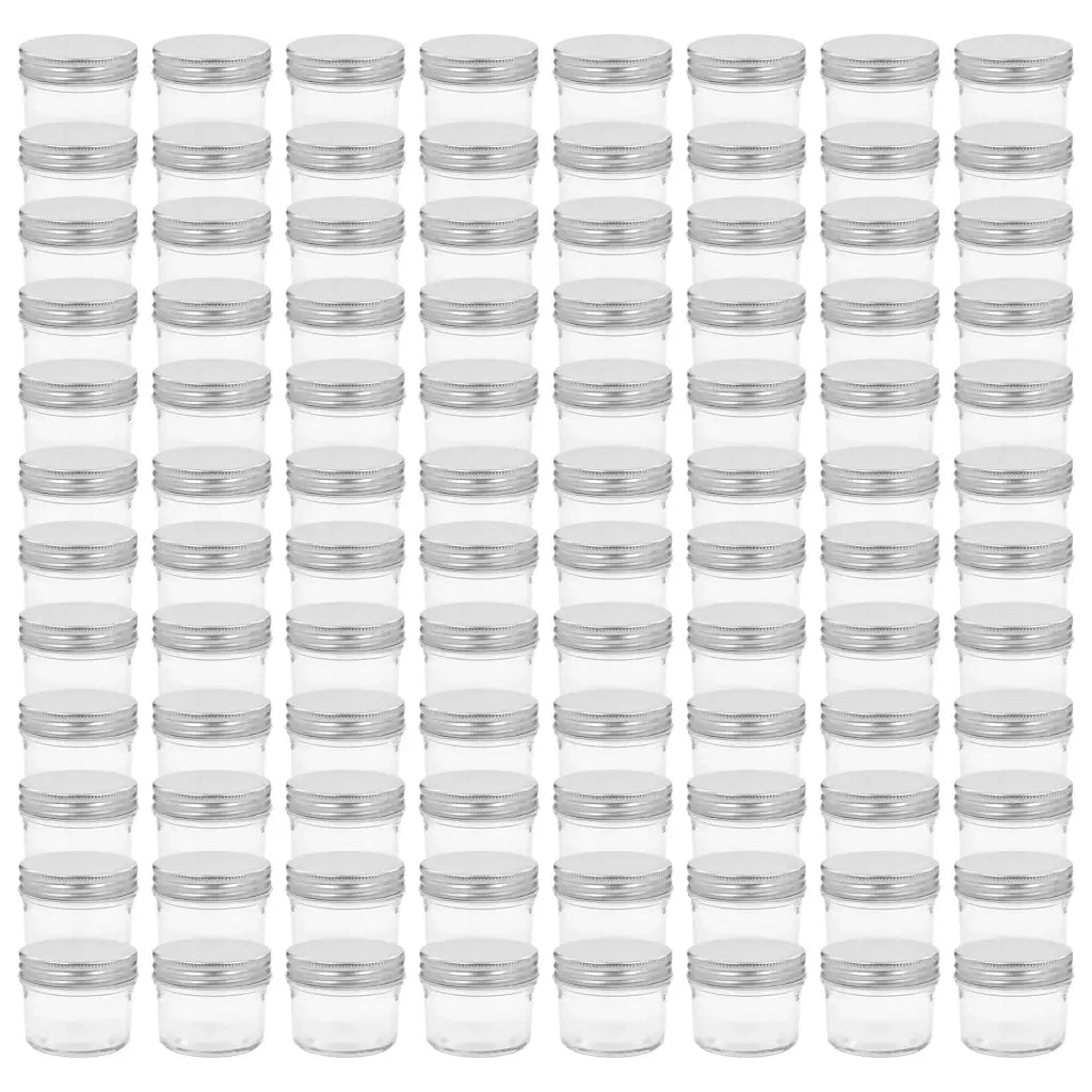 Vaso per Marmellata in Vetro Coperchio Argento 96 pz 110 ml CFW9683870