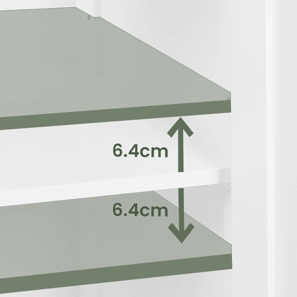 Mobile da Bagno Bianco Con 3 Cassetti e 2 Scomparti Regolabili, Portaoggetti per Camera da Letto/Corridoio/Cucina, 60x30x81cm