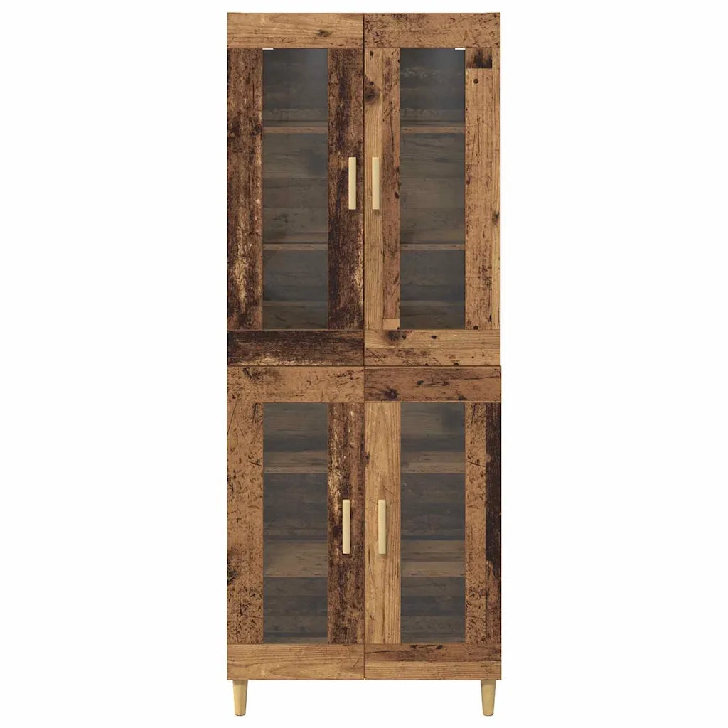 Credenza | Madia | Buffet da pranzo | Armadio da pranzo Legno vecchio 69,5 x 34 x 180 cm Legno multistrato