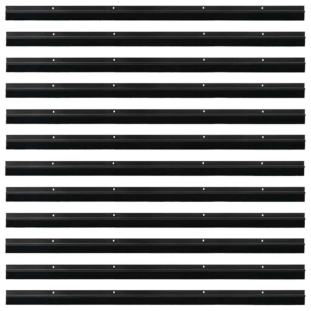 Spazzole per porte a vite 12 pz Nero 100 cm Lega di alluminio CFW7722935