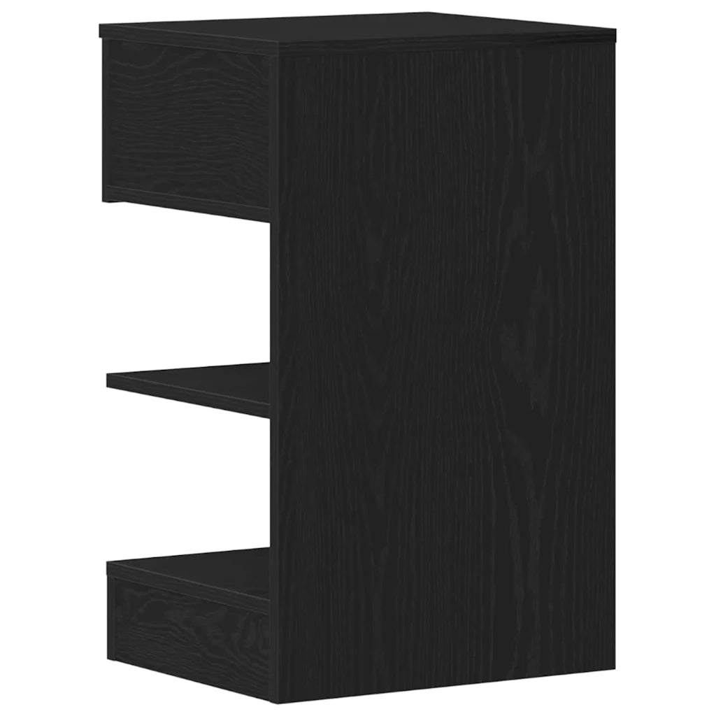 Armadio da Notte Rovere Nero 40 x 35 x 65 cm Legno multistrato 862699