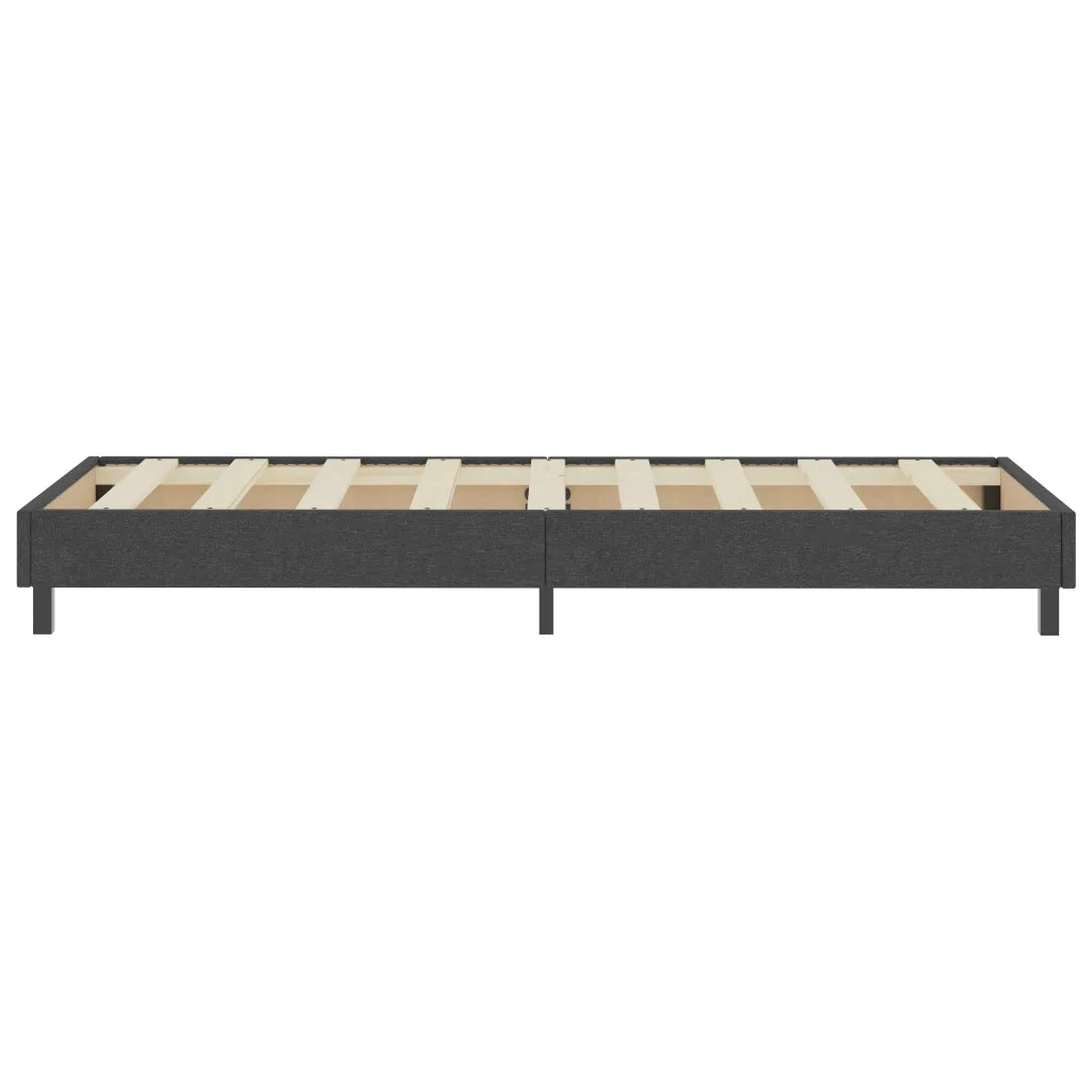 Letto a Molle Grigio Scuro in Tessuto 100x200 cm