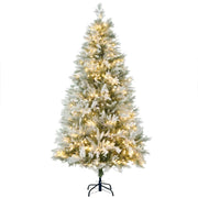 Albero di Natale Artificiale 180 cm con Luci LED ¨C zephmum ¨C 300 Luci Bianche Calde 577 Rami Apertura Automatica Base Pieghevole