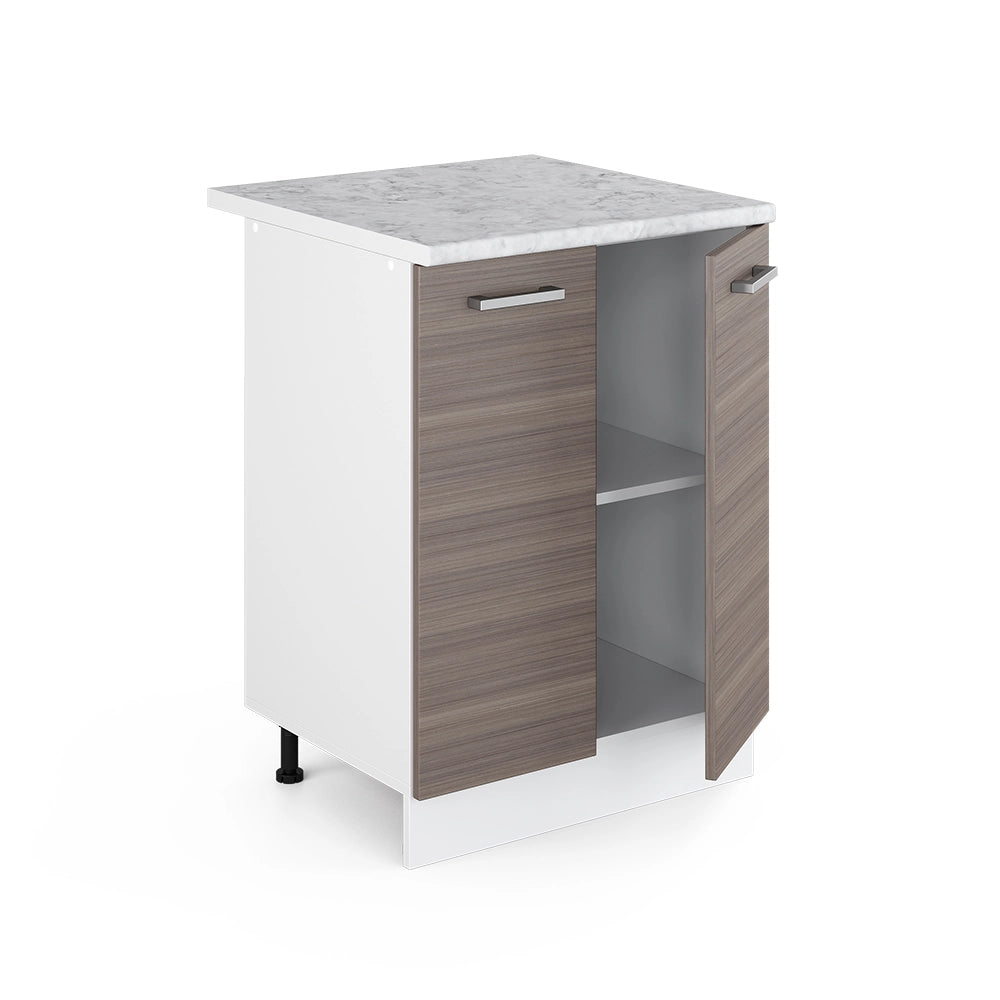 Vicco Base universale Grigio 60 cm con ante, con piano di lavoro