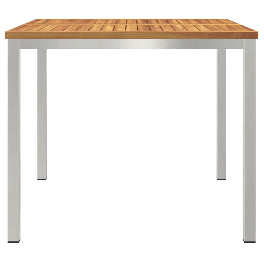 Tavolo da pranzo all'aperto 90x90x74,5 cm in legno massello di acacia
