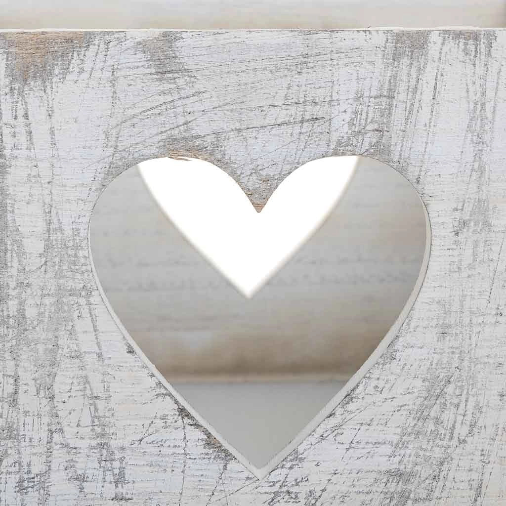 Set di 2 cestini in legno bianco