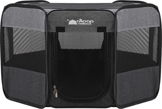 Box per Animali Piccoli con Tasca di Trasporto - Inclusa Box per Animali da Portare in Vacanza - Ideale per Cani e Gatti - Esterno in Tessuto Oxford