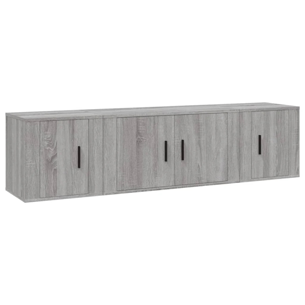 Set di mobili in legno ingegnerizzato Sonoma da 3 pezzi (mobile credenza mobile TV soggiorno/camera da letto/soggiorno) - grigio - 02_0024640