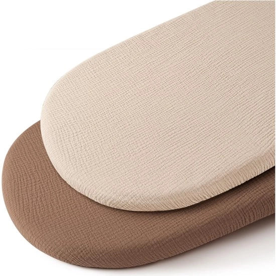 Due pezzi - Hoeslaken idrorepellente per lettino - Piumone per passeggino - Materiales: pelle di pecora - Dimensioni: 80x40 cm